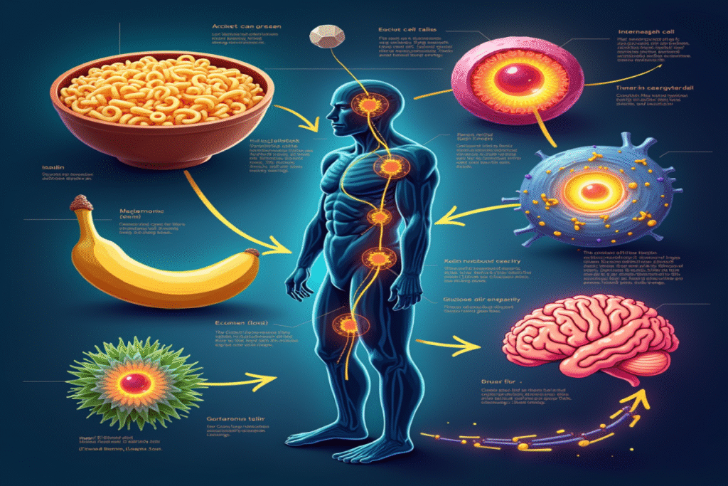 How your body transforms carbohydrates into energy for muscles and brain explained